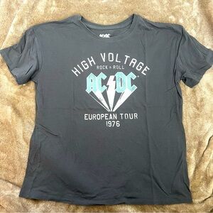 AC/DC | T Shirt | XL (14/16) | Gray High Voltage Tour T-Shirt